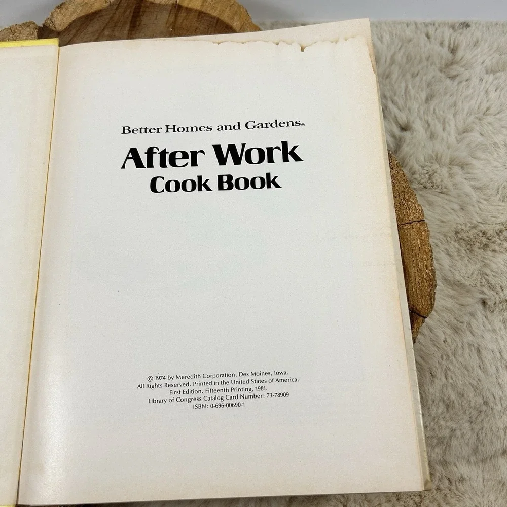 Vintage Better Homes and Gardens After Work Cook‎ Book First Edition First Print